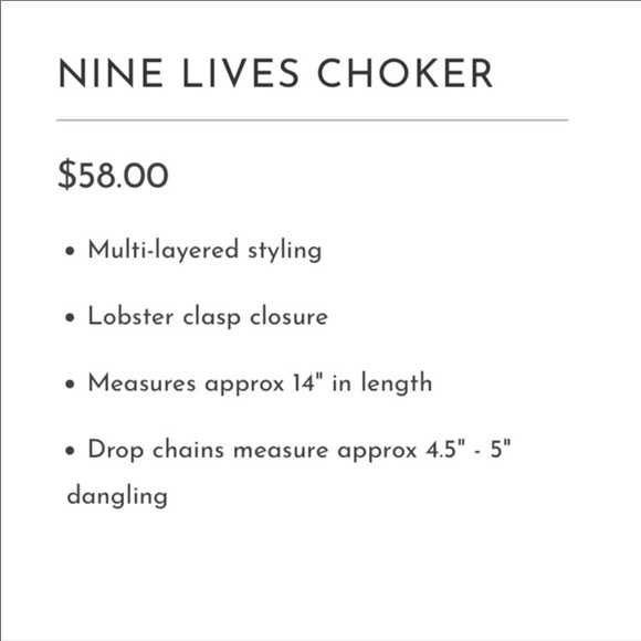 NIB 8 other reasons silver choker lobster clasp - Picture 6 of 7